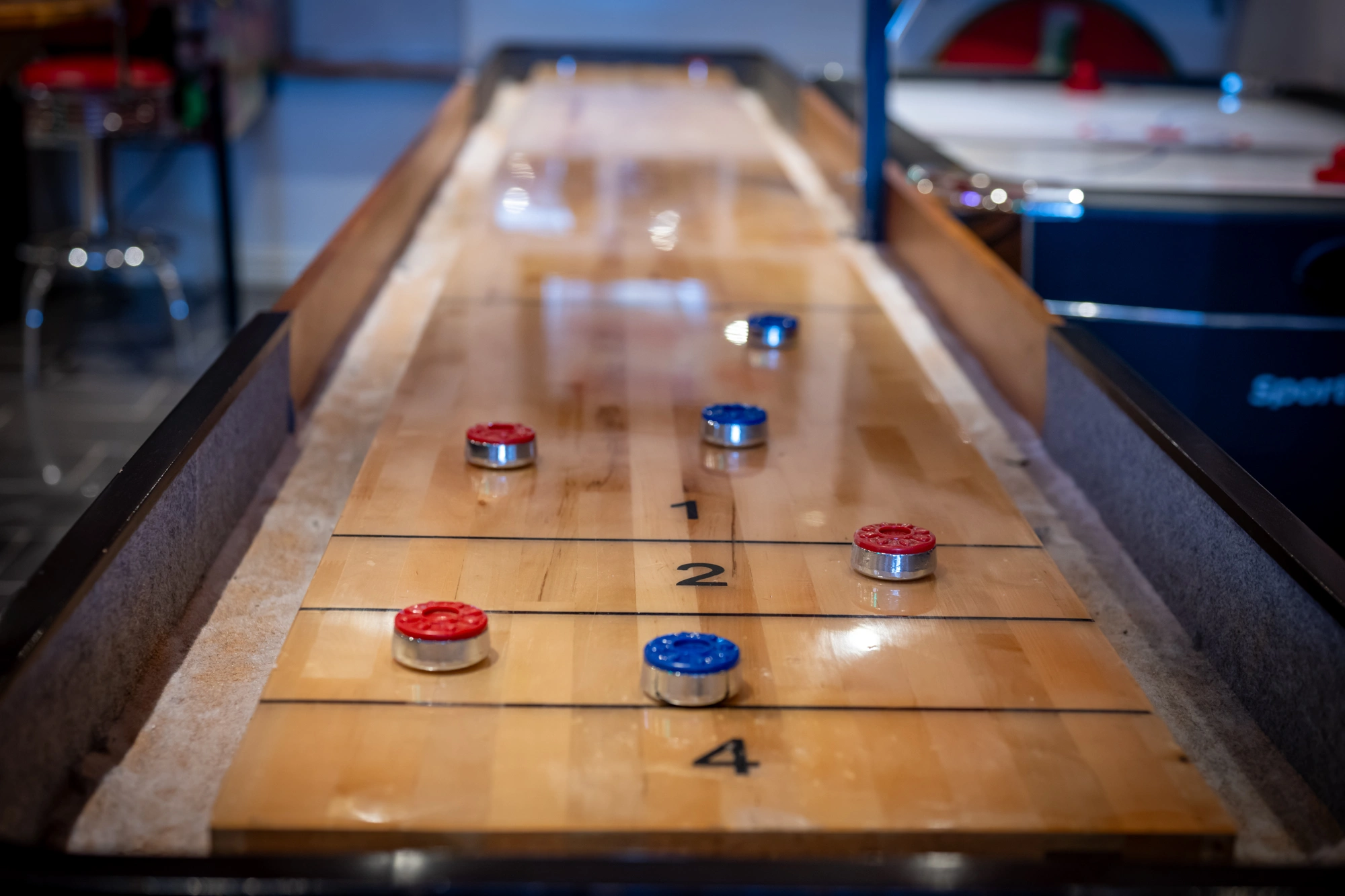 Shuffleboard i Stjernehytten